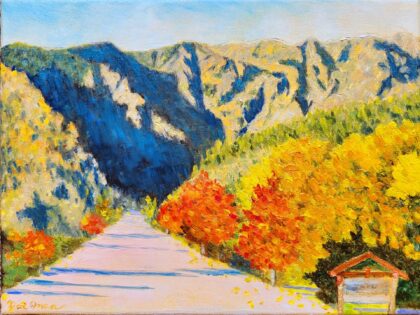 Leavenworth In Fall ( Oil on Canvas 9x12" )