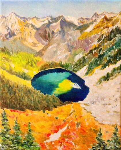 North Cascades National Park - Ann Lake ( Oil on Canvas 10x8" )