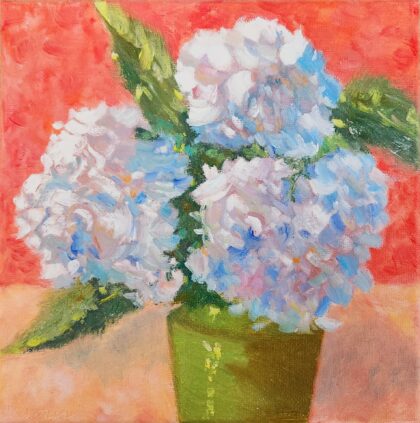 Hydrangeas ( Oil on Canvas 8x8" )